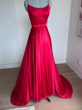 Red Strappy Formal Dress